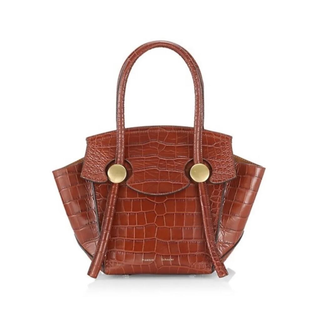 PROENZA SCHOULER LLC EMBOSSED CROC SMALL PIPE